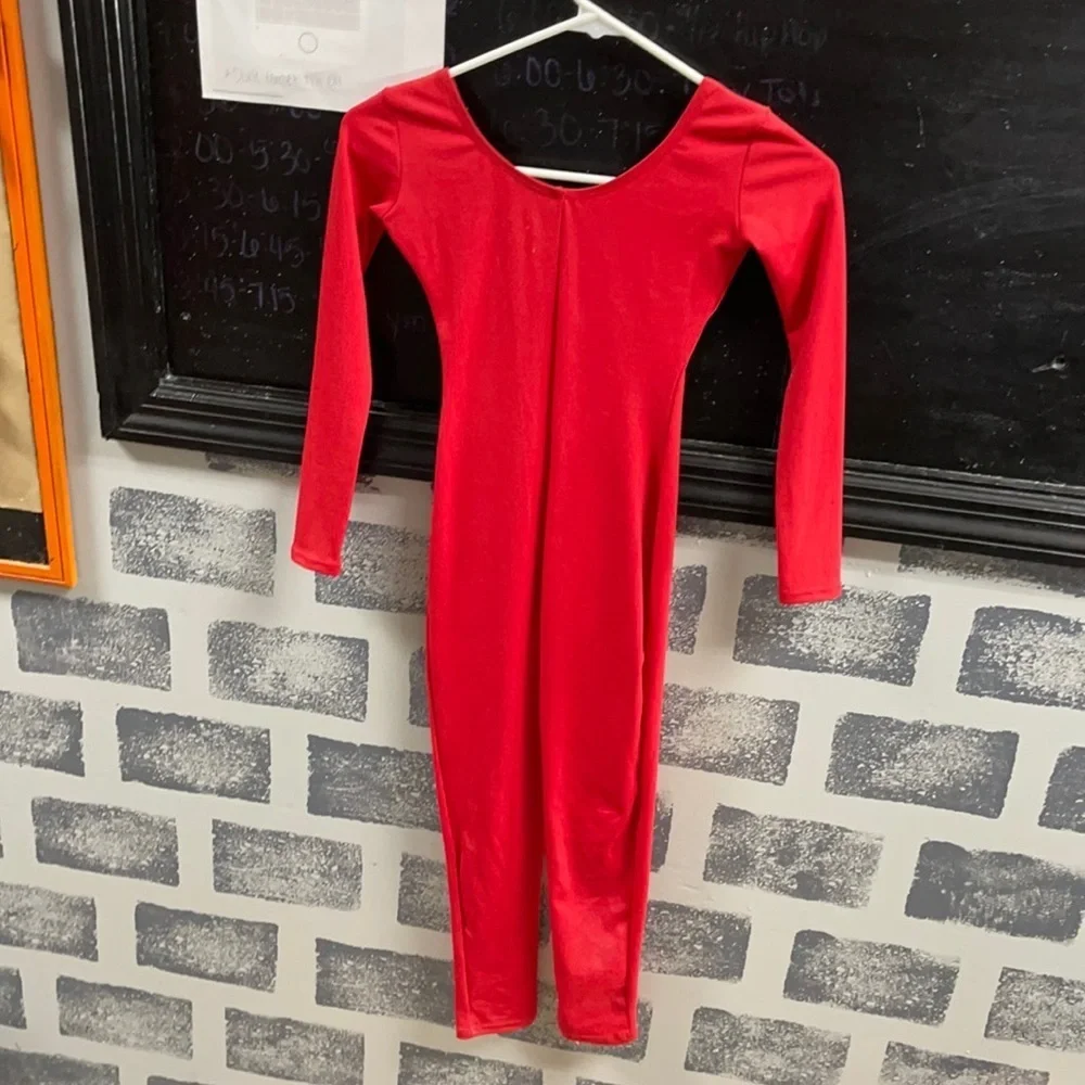 NWOT kid’s red Capezio bodysuit